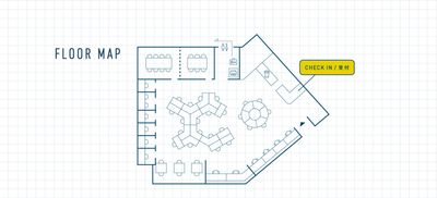 HAKADORU新宿三丁目店 ８人用会議室の間取り図
