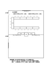 定型　コの字（２人がけ）２０名
定型　コの字（３人がけ）３０名 - 海事センタービル ２階貸会議室（２０１）の間取り図