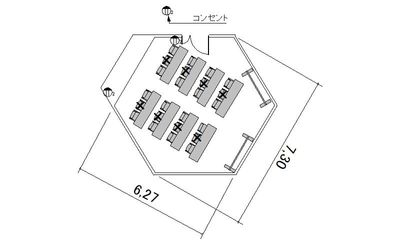 TKPスター貸会議室 東京タワー通り 第2ルームの間取り図