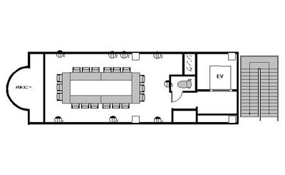 TKPスター貸会議室 芝大門 第1会議室の間取り図