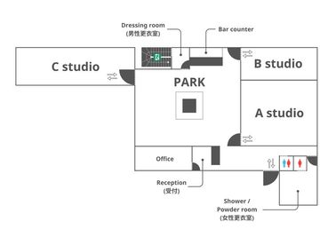 in the house / Nishiwaseda ★イベント実績多数★おしゃれな地下空間でイベント・展示会・撮影の間取り図
