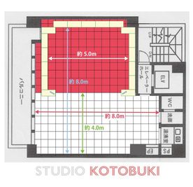 レンタルスペース　STUDIO KOTOBUKI ⛄️インボイス対応・マルチスペースSTUDIO KOTOBUKIの間取り図