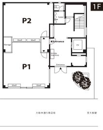 NEKTON OFUNA POP-UP SPACE（P1）※1F・道路側の間取り図