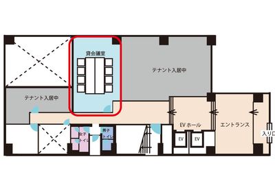 INOVEシェアオフィス長堀　 INOVEシェアオフィス長堀会議室【直前割引キャンペーン】の間取り図