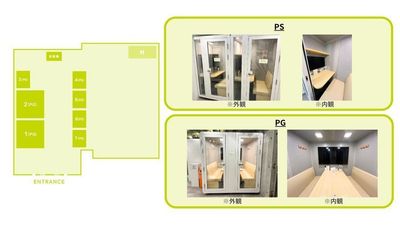FEEEP 飯田橋店 FEEEP飯田橋店｜1名用個室｜部屋番号11(PS)の間取り図