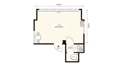 レンタルスタジオAivic池袋東口2号店の間取り図
