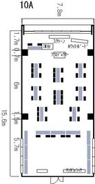 レイアウトの一例 - SMG/ 四ツ橋・近商ビル ＳＭＧ貸し会議室/近商ビル6階A室(展示会・パーティー仕様)の間取り図