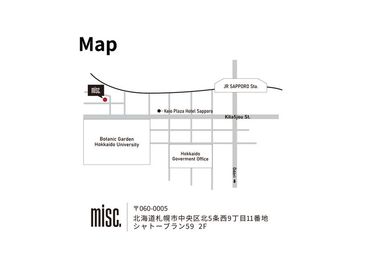 札幌駅から徒歩10分ほど - misc. 撮影スタジオmisc.の間取り図