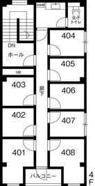 URI OFFICE URI OFFICE 402号室（デスク付き作業スペース)の間取り図