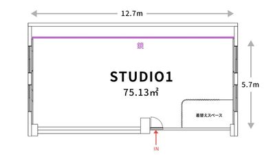レンタルスタジオ「D-Base」府中店 府中スタジオ１の間取り図