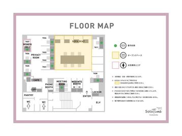 SoloTime 津田沼 ROOM TK01（1名用完全個室）の間取り図
