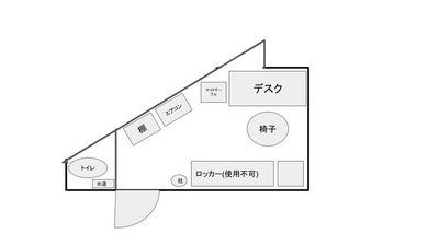 間取りです。 - 新大阪ワークピットの間取り図