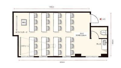 セミナールームAivic西新宿1号店の間取り図