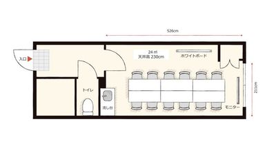 貸会議室Aivic渋谷宮益坂の間取り図