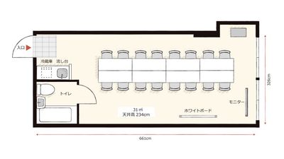 貸会議室Aivic新宿756館の間取り図