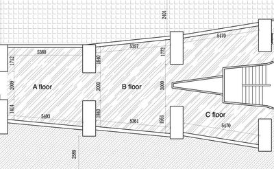 地下フロア含む、全4roomあります。 - HEAVEN SPACE 大久保 HEAVEN SPACE STUDIO room Cの間取り図