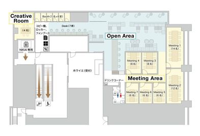 Ｍeeting ２
※Open Areaは、ご利用対象外です。 - NIKAI Flex Ｍeeting ２の間取り図