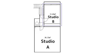 StudioIrodori戸越公園店 レンタルスタジオIrodori戸越公園Bの間取り図