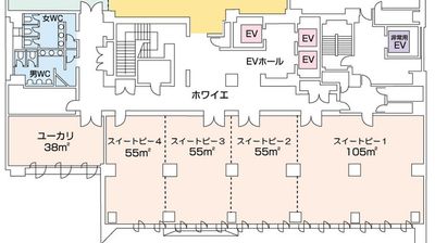 ホール会場平面図 - ハートンホテル東品川 ユーカリの間取り図
