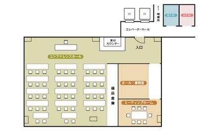 宇都宮コンファレンスホール Conference Hall（スクール40名)の間取り図