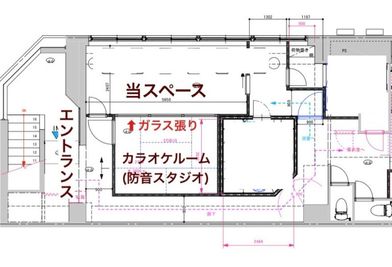 間取り図。防音室が併設されており、カラオケを楽しむことができます。 - 季ららYokohama 関内3分｜プライベート個室🎉サウナ🧖‍♀️カラオケ🎙ありの間取り図