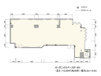 2F-201フロアマップ - BPオーガニックスペース南船場 os2F-201の間取り図