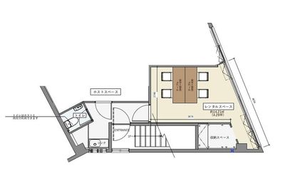 羽根木Branch 東松原駅から徒歩1分のコワーキングスペース・会議室の間取り図