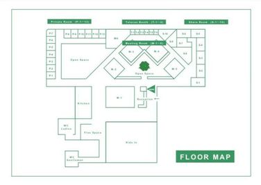 フロアマップ - いいオフィス南越谷 【Booth2】1名個室（天井空きあり）※予約時間前は入室不可 の間取り図