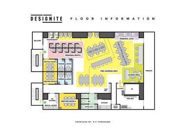 DESIGNITE R.F.YAMAKAWA ミーティングルームAの間取り図