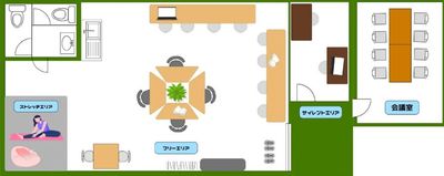 生田駅コワーキングスペース・自習室～ぺんぎんLounge～の間取り図