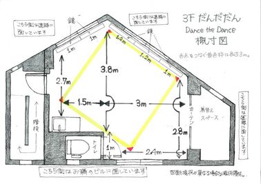 新宿ミネルバビル 東新宿歌舞伎町のだんだだん【3F】Dance the Danceの間取り図