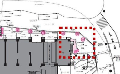 1階北東側広場（約148㎡） - マチノバ マチノバ「マチノ広場」the market Rlace 広場占有の間取り図