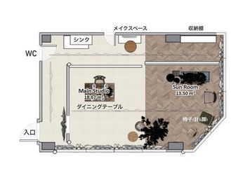 間取り図はこちら🚪 - milk studio 飯田橋店 milk studio 飯田橋店（11名様〜）の間取り図