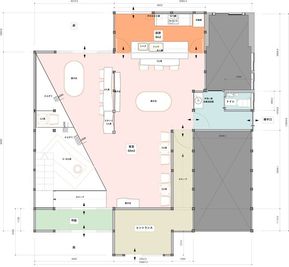 60㎡・20席。メインルームとは別に多目的室が1Fにございますので、ベビールームや控え室にご利用できます。 - カソウ空間 【彦根・多賀】古民家一棟丸ごと貸切！会議・撮影・教室拠点・推し活の間取り図
