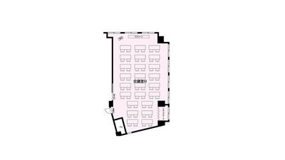 ご利用いただける会議室Ｂの間取り図です - 日本橋人形町「シェア」 バーチャルオフィス・貸会議室「会議室Ｂ」の間取り図