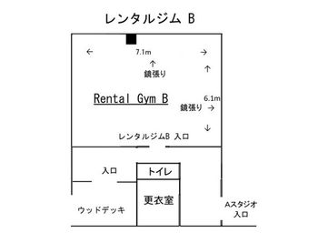 レンタルスタジオYKLAND レンタルジムYKLANDの間取り図