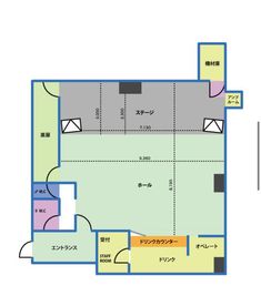 ライブハウス「flagshipFUNABASHI」 ライブハウスの間取り図