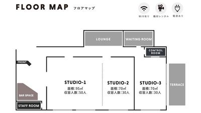 STUDIO VIZZ EBISU レンタルスペース(STUDIO1＋2)の間取り図