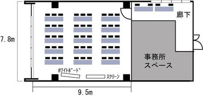 SMG/ 四ツ橋・近商ビル 7階A室の間取り図