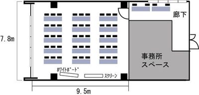 レイアウト - SMG/ 四ツ橋・近商ビル ＳＭＧ貸し会議室近商ビル7階A室の間取り図