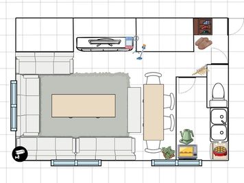 大人数で利用できる広々空間です♪ - 【広スペ】南林間 南林間の広いレンタルスペースの間取り図