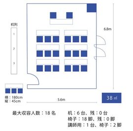 名古屋会議室 imy会議室 5階第1会議室の間取り図