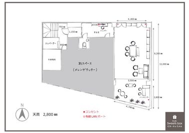 Studio Sweets box 鶯谷 【商用利用】ビターキャラメル[多目的スタジオ]の間取り図
