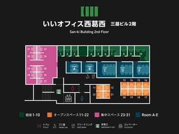 いいオフィス西葛西 3名個室（ブース10)の間取り図
