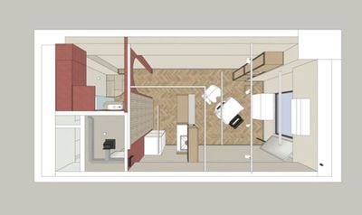 平面図CG - 完全個室サロンStay Gold 五反田 完全個室サロン Stay Gold 西五反田の間取り図