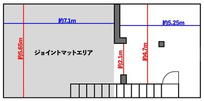 新世紀海賊スタジオ 【中野・新中野】床が柔らかい｜練習場｜アクション練習OK｜撮影可の間取り図