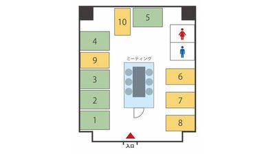 【ミニマルワークスペース南森町】 ミニマルワークスペース南森町 ミーティングの間取り図