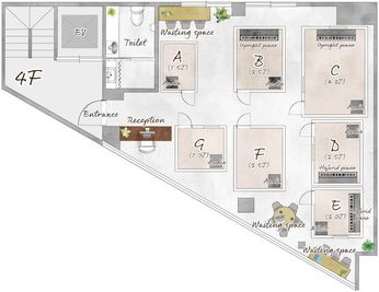 音楽練習スタジオ　アルトポンテ 音楽練習スタジオ　アルトポンテ　Eスタジオの間取り図