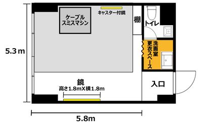 レンタルジムオデッサ レンタルジムオデッサ新大阪の間取り図