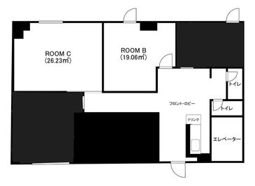 Room Ｂの間取図 - MP RENTAL大名 Room Bの間取り図